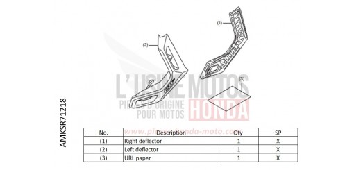 KIT,UPPER DEFLECTOR CRF1100D4N de 2022
